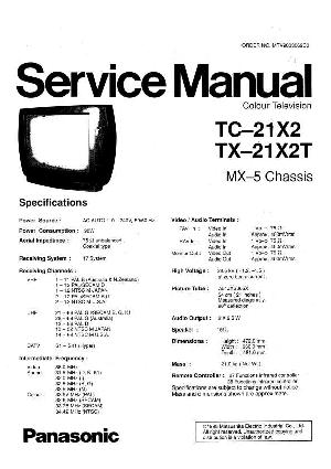 Сервисная инструкция Panasonic TC-21X2, TC-21X2T, MX-5 chassis ― Manual-Shop.ru