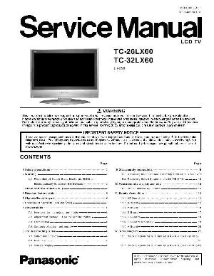 Сервисная инструкция Panasonic TC-26LX60, TC-32LX60, LH58-Chassis ― Manual-Shop.ru