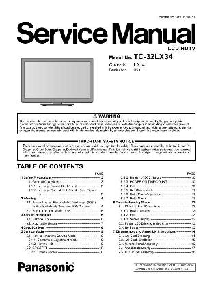 Сервисная инструкция Panasonic TC-32LX34 ― Manual-Shop.ru