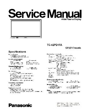 Сервисная инструкция Panasonic TC-42PD1FA ― Manual-Shop.ru