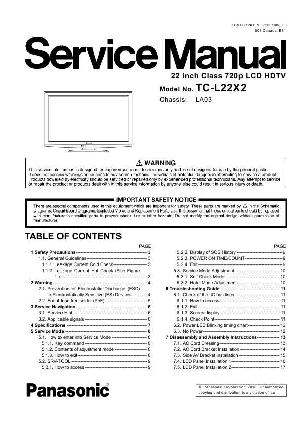 Сервисная инструкция Panasonic TC-L22X2 ― Manual-Shop.ru