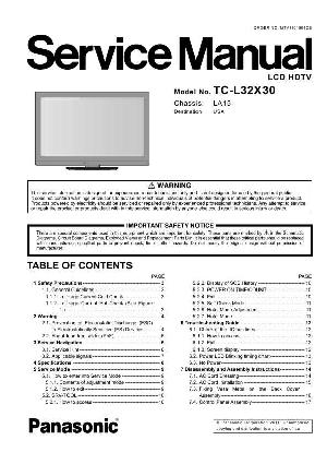 Сервисная инструкция Panasonic TC-L32X30 ― Manual-Shop.ru