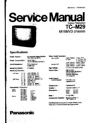 Сервисная инструкция Panasonic TC-M29 ― Manual-Shop.ru