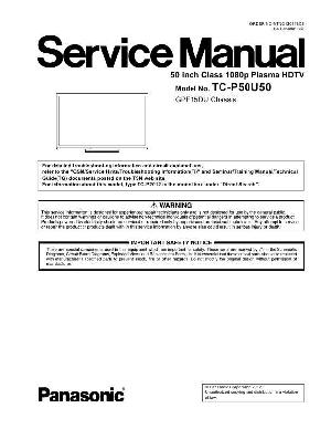 Service manual Panasonic TC-P50U50, GPF15DU ― Manual-Shop.ru
