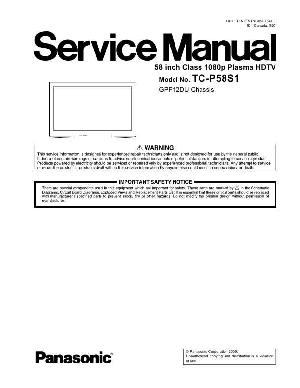Сервисная инструкция Panasonic TC-P58S1 ― Manual-Shop.ru