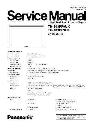 Сервисная инструкция Panasonic TH-103PF9EK, TH-103PF9UK ― Manual-Shop.ru