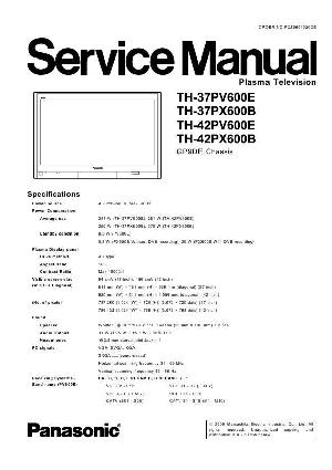 Сервисная инструкция Panasonic TH-37PV600E, TH-42PV600E, PX600B, GP9DE ― Manual-Shop.ru
