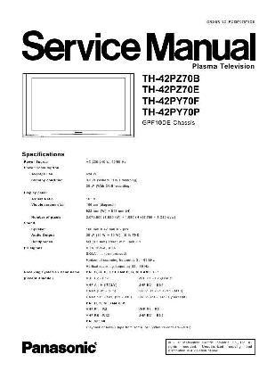 Сервисная инструкция Panasonic TH-42PY70F, TH-42PZ70B, GPF10DE ― Manual-Shop.ru