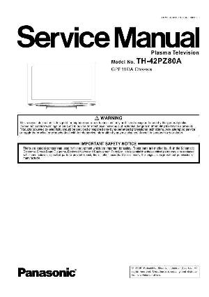 Сервисная инструкция Panasonic TH-42PZ80A, GPF11DA chassis ― Manual-Shop.ru