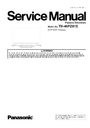 Service manual Panasonic TH-46PZ81E, шасси GPF11DE ― Manual-Shop.ru