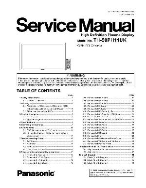 Сервисная инструкция Panasonic TH-50PH11UK, GPH11D ― Manual-Shop.ru