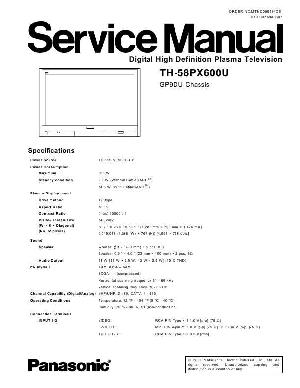 Сервисная инструкция Panasonic TH-58PX600U ― Manual-Shop.ru