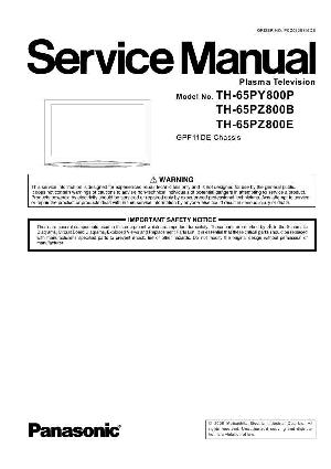 Сервисная инструкция Panasonic TH-65PY800P, TH-65PZ800B, E, GPF11DE ― Manual-Shop.ru