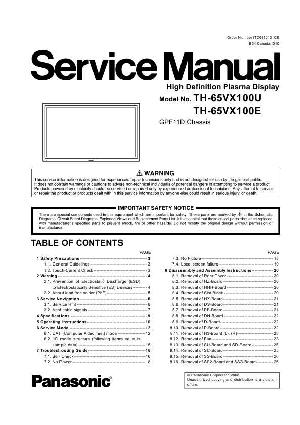 Сервисная инструкция Panasonic TH-65VX100E ― Manual-Shop.ru