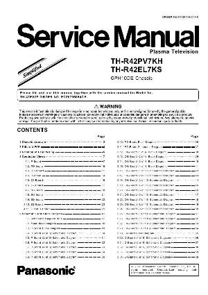 Service manual Panasonic TH-R42PV7KH, TH-R42EL7KS GPH10DE ― Manual-Shop.ru
