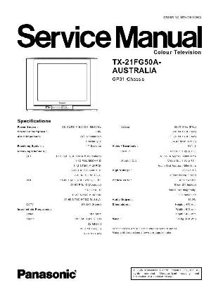 Сервисная инструкция Panasonic TX-21FG50A, GP31 chassis ― Manual-Shop.ru