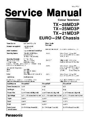 Сервисная инструкция Panasonic TX-21MD3P, TX-25MD3P, TX-28MD3P ― Manual-Shop.ru