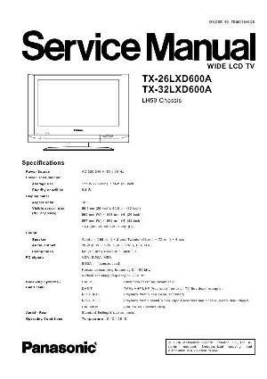 Сервисная инструкция Panasonic TX-26LXD600A, TX-32LXD600A ― Manual-Shop.ru