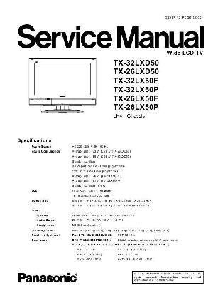 Сервисная инструкция Panasonic TX-26LX50, TX-26LXD50, TX-32LX50, TX-32LXD50, LH41-Chassis ― Manual-Shop.ru