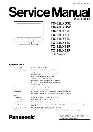 Сервисная инструкция Panasonic TX-26LX51, TX-26LX52, TX-26LXD51, TX-32LX51, TX-32LX52, TX-32LXD52, LH41-Chassis ― Manual-Shop.ru