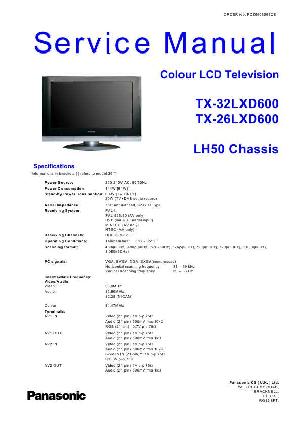 Сервисная инструкция Panasonic TX-26LXD600, TX-32LXD600, LH50 ― Manual-Shop.ru