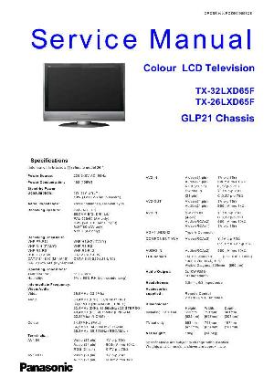 Сервисная инструкция Panasonic TX-26LXD65F, TX-32LXD65F, GLP21 ― Manual-Shop.ru