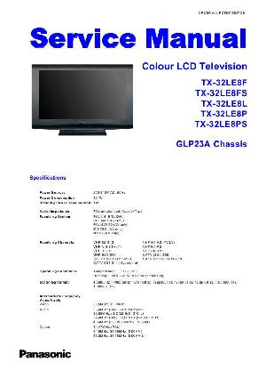 Сервисная инструкция Panasonic TX-32LE8, GLP23A chassis ― Manual-Shop.ru