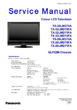 Сервисная инструкция Panasonic TX-32LMD70, TX-32LMD71, TX-32LMD72, GLP22M ― Manual-Shop.ru