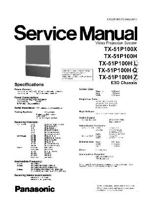 Сервисная инструкция Panasonic TX-51P100 E3D ― Manual-Shop.ru