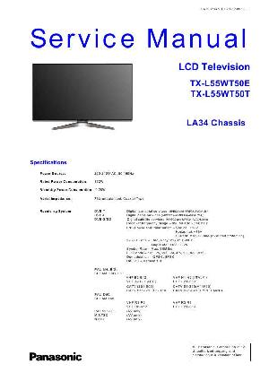 Сервисная инструкция Panasonic TX-L55WT50 LA34 ― Manual-Shop.ru