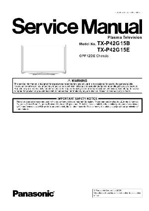 Сервисная инструкция Panasonic TX-P42G15B E GPF12DE ― Manual-Shop.ru