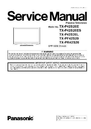 Сервисная инструкция Panasonic TX-P42S20, TX-PF42S20, TX-PR42S20 ― Manual-Shop.ru