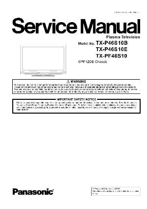 Сервисная инструкция Panasonic TX-P46S10B, TX-P46S10E, TX-PF46S10 ― Manual-Shop.ru