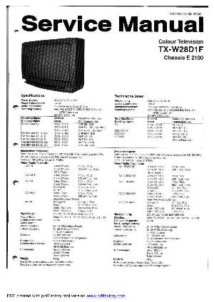Сервисная инструкция Panasonic TX-W28D1F ― Manual-Shop.ru