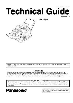 Сервисная инструкция Panasonic UF-490 TG CD ― Manual-Shop.ru