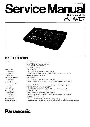 Сервисная инструкция Panasonic WJ-AVE7 ― Manual-Shop.ru