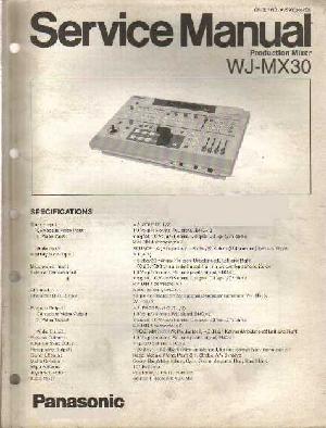 Сервисная инструкция Panasonic WJ-MX30 ― Manual-Shop.ru