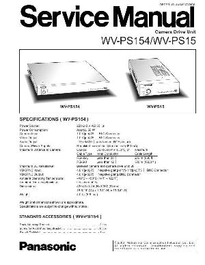 Сервисная инструкция Panasonic WV-PS154, PS15 ― Manual-Shop.ru