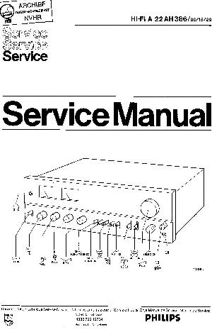 Сервисная инструкция Philips 22AH386 ― Manual-Shop.ru