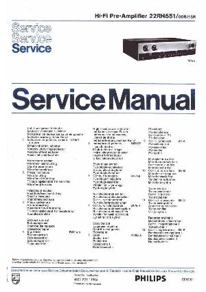 Сервисная инструкция Philips 22RB551 ― Manual-Shop.ru