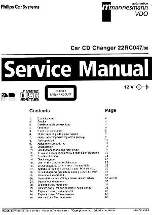 Сервисная инструкция Philips 22RC047  ― Manual-Shop.ru