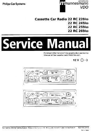 Сервисная инструкция Philips 22RC239, 22RC249, 22RC259, 22RC269  ― Manual-Shop.ru