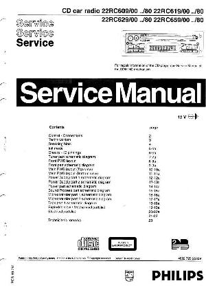 Сервисная инструкция Philips 22RC609, 22RC619, 22RC629, 22RC659  ― Manual-Shop.ru