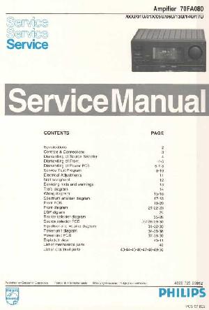Сервисная инструкция Philips 70FA080 ― Manual-Shop.ru