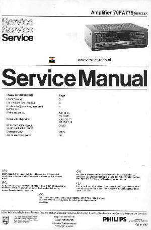 Сервисная инструкция Philips 70FA775 ― Manual-Shop.ru
