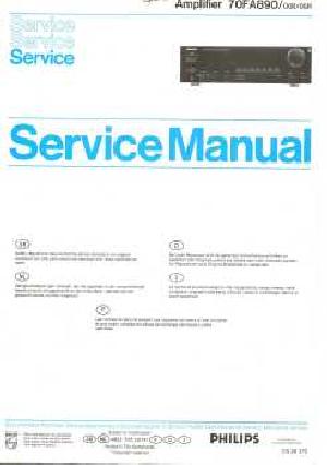 Сервисная инструкция Philips 70FA890 ― Manual-Shop.ru