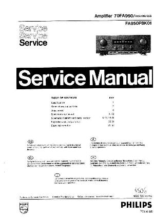 Сервисная инструкция Philips 70FA950 ― Manual-Shop.ru
