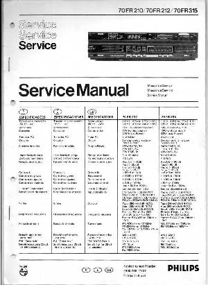 Service manual Philips 70FR210, 70FR212, 70FR315 ― Manual-Shop.ru