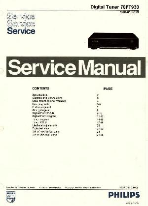 Сервисная инструкция Philips 70FT930 ― Manual-Shop.ru