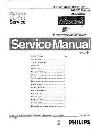 Сервисная инструкция Philips 90RC628, 90RC638, 90RC648 ― Manual-Shop.ru